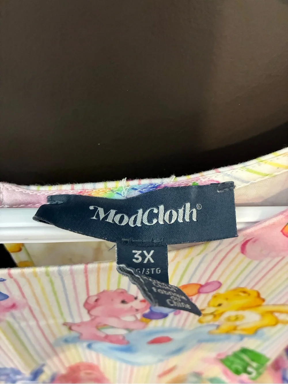 EUC Modcloth Multicolor Care Bear Print Mini Dress - Picture 5 of 5